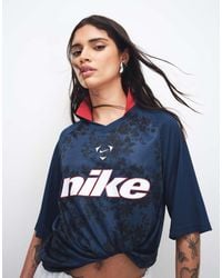 Nike - Oversized Lace Effect Football Top - Lyst
