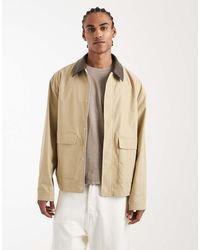 ASOS - Barn Jacket With Contrast Collar - Lyst