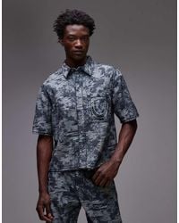 TRUE RELIGION - Super T Oversized Jacquard Shirt Co-Ord - Lyst
