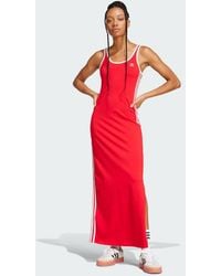 adidas - Vestido De Tirantes Maxi Adicolor 3 Bandas - Lyst
