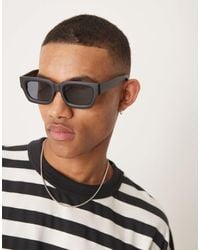 ASOS - – eckige, klobige sonnenbrille mit getönten gläsern und em gestell - Lyst
