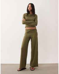 ASOS - Fold Over Wide Leg Trouser Co-ord With Twist Detail - Lyst