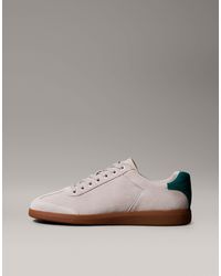 Calvin Klein - Calvin klein – flache cupsole-sneaker aus wildleder - Lyst