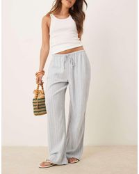 Abercrombie & Fitch - Pantaloni A Fondo Ampio A Righe - Lyst