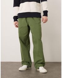 ASOS - Pantalon cargo droit et ample à taille élastiquée à enfiler - Lyst