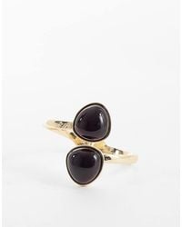ASOS - Wrap-around Bangle With Burgundy Resin Detail - Lyst