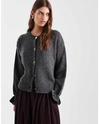 ASOS - Knitted Cardigan With Gold Buttons - Lyst