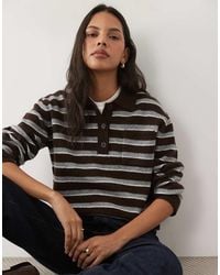 New Look - Knitted Polo Jumper - Lyst
