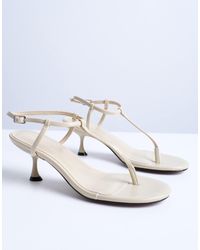 TOPSHOP - Imani Toe Thong Mid Heel - Lyst