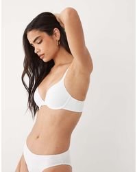 Boux Avenue - Diepuitgesneden Gewatteerde T-Shirt Bh Van Microvezel - Lyst