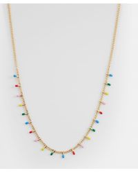 ASOS - Asos Design Curve Short Necklace With-Coloured Beading Detail - Lyst