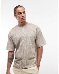 Faded Store - Oversized T-shirt With Logo Back Print - Lyst