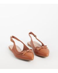 New Look - Faux Leather Flat Slingbacks - Lyst