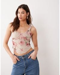 Miss Selfridge - Corset Cami Top - Lyst