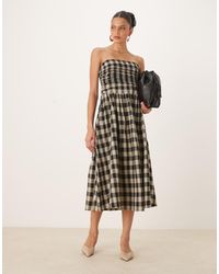 Nobody's Child - Felicity Bandeau Drop Waist Midi Dress - Lyst