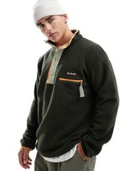 Columbia - – helvetia ii – er fleecepullover mit kurzer druckknopfleiste - Lyst
