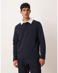 ASOS - Polo Sweatshirt With Contrast Collar - Lyst