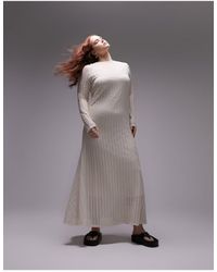TOPSHOP - Curve Knit Long Sleeve Maxi Dress - Lyst