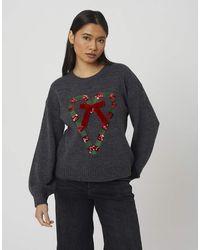 Brave Soul - Sequin Candy Cane Christmas Jumper - Lyst