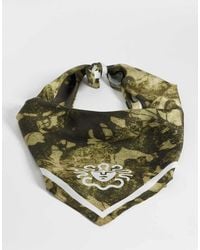ASOS - Camouflage Print Satin Bandana - Lyst