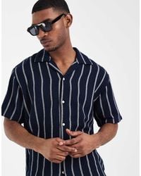 Jack & Jones - Co-ord Stripe Textured Shirt - Lyst
