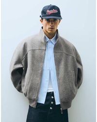 Bershka - Wool-blend Bomber Jacket - Lyst