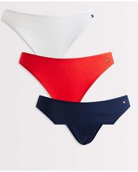 Tommy Hilfiger - Flag 3 Pack Dipped Bikini Briefs - Lyst