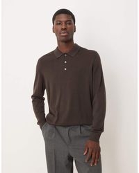 ARKET - Merino Wool Knitted Long Sleeve Polo Shirt - Lyst