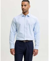 Jack & Jones - Joe Slim Fit Spread Collar Long Sleeve Shirt - Lyst