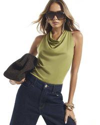 River Island - Cowl Neck Top - Lyst