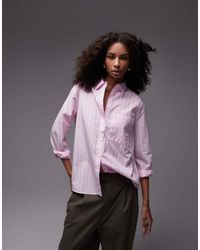 Mango - Oversized Stripe Shirt - Lyst