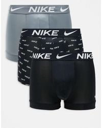 Nike - – dri-fit essential – 3er-pack längere mikrofaser-boxershorts mit engem schnitt - Lyst