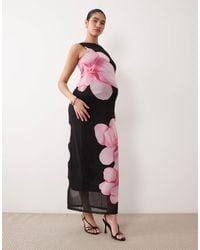 Mama.licious - Mamalicious maternity - robe sans manches mi-longue en tulle imprimé fleuri - Lyst