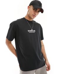 Barbour - Formula - t-shirt oversize nera - Lyst