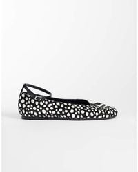 ASOS - Lilibelle Premium Hair On Real Leather Ballets Black And White Mix - Lyst
