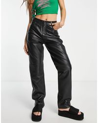 JJXX - – gerade geschnittene hose aus echtem leder - Lyst