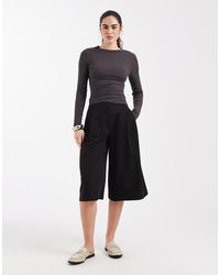 ASOS - Soft Longline Long Sleeve Shrunken Tee - Lyst