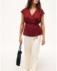 NA-KD - Belted Wrap Top - Lyst