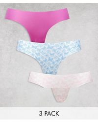 Cotton On - Set Van 3 Onzichtbare Strings Met Vlinderprint - Lyst
