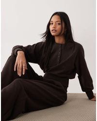 ASOS - Long Sleeve With Cinched Waist And Button Detail Co-Ord Top - Lyst