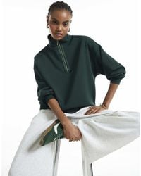 River Island - Premium Funnel Neck Sweatshirt - Lyst