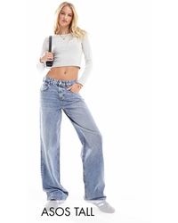 ASOS - Asos design tall - jean baggy à taille basse - moyen - Lyst