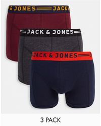 Jack & Jones - Trunks 3 Pack With Contrast Waistband - Lyst