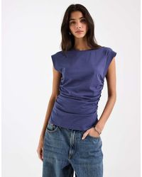 ASOS - Corset Waist Sharp Shoulder Tank Top - Lyst