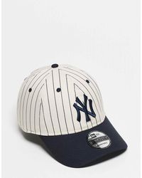 KTZ - 9twenty - casquette ny yankees à fines rayures et visière contrastante - bleu marine et blanc - Lyst