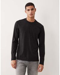 Mango - Relaxed Fit Marled Long Sleeve T-shirt - Lyst