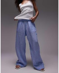ARKET - Linen Straight Leg Trousers With Pull-on Waist - Lyst