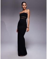 Vesper - – trägerloses maxikleid aus bengaline - Lyst