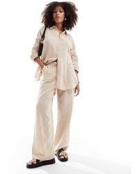 ONLY - Cheesecloth Wide Leg Trouser Co-Ord - Lyst
