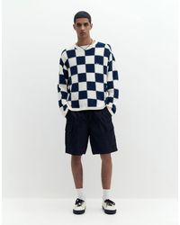 Pull&Bear - Pantaloncini Bermuda Cargo Neri - Lyst